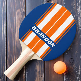 Vintage Big City Board Ränder med Namn Pingisracket