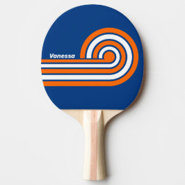 Vintage Big City Curl-ränder med namn Pingisracket