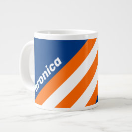 Vintage Big City-ränder med namn Jumbo Mugg