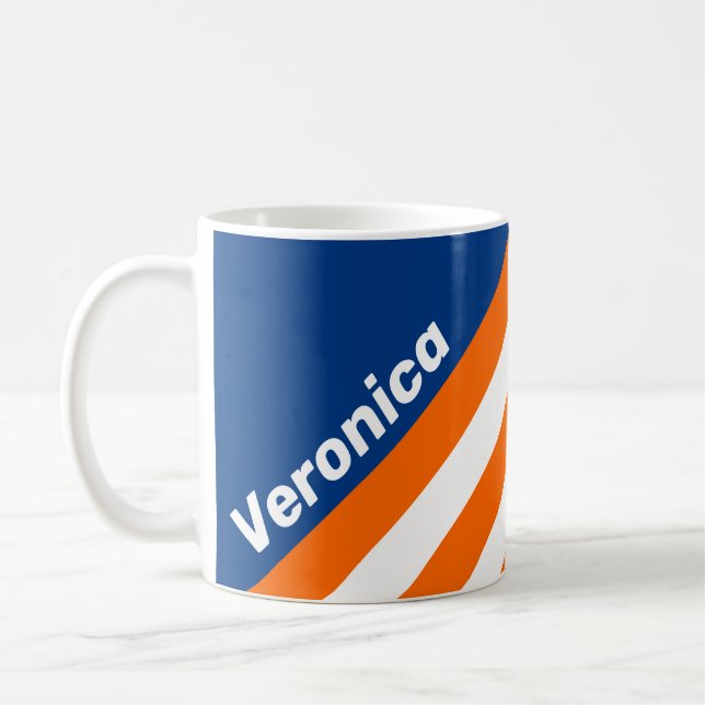 Vintage Big City-ränder med namn Kaffemugg (Vänster)