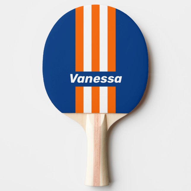 Vintage Big City Ränder med Namn Pingisracket (Framsidan)