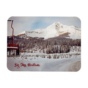 Vintage Big Himlar Montana Ski Area Photo Magnet