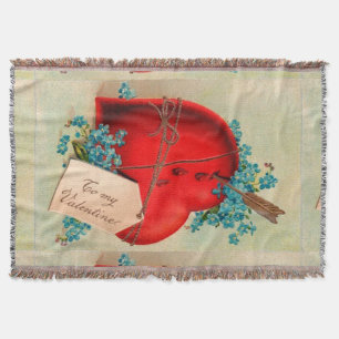 Vintage Big Red Bleeding Heart Valentine vycard Mysfilt