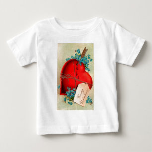 Vintage Big Red Bleeding Heart Valentine vycard Tee
