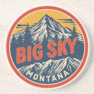 Vintage BIG SKY Montana Skidort Bozeman berg Underlägg