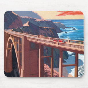 Vintage Big Sur Bixby Bridge USA Turism Musmatta