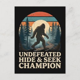 Vintage Bigfoot-berget vandringsdag Helg Vykort