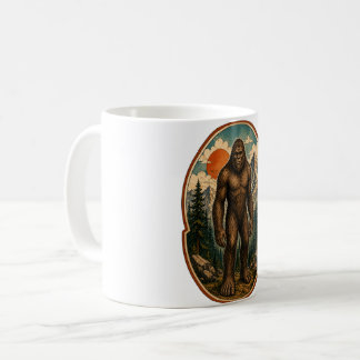 Vintage Bigfoot Bergs Väktare Akvarell Krypta Kaffemugg