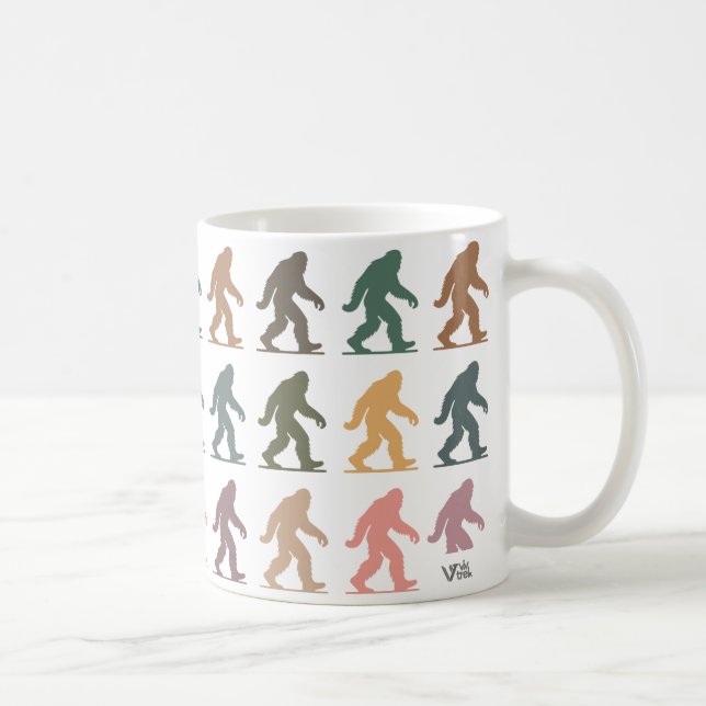 Vintage Bigfoot Drickglas Retro Sasquatch Konst Gå Kaffemugg (Höger)