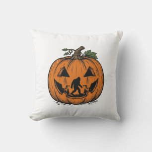 Vintage Bigfoot Pumpa Halloween Vector Design_1 Kudde