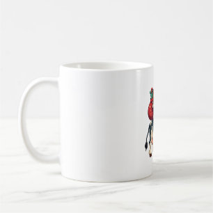 Vintage Bigfoot Tomte Ridning Ko Jul Roligt F Kaffemugg