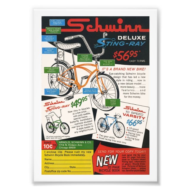 Vintage Bike Ad Fototryck (Framsidan)