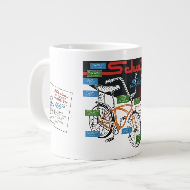 Vintage Bike Ad Jumbo Mugg (Framsida vänster)