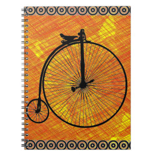 Vintage Bike Anteckningsbok Med Spiral