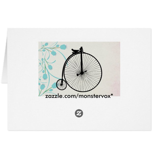 Vintage Bike Hälsningskort (Baksidan Horizontal)