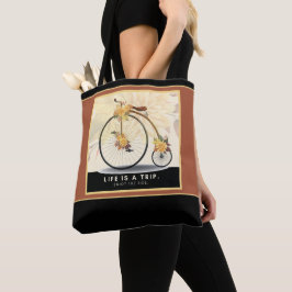 Vintage Bike | Njut av Ride Tote Bag Tygkasse