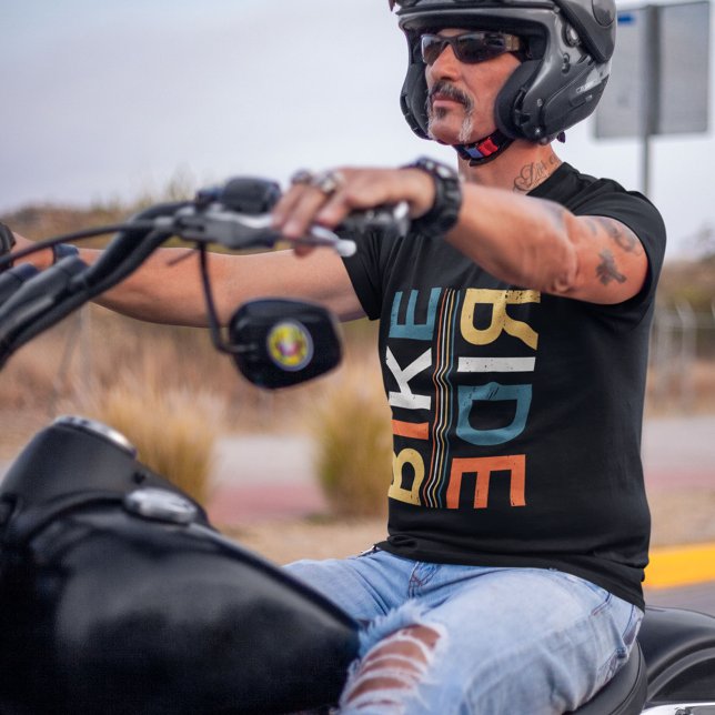 Vintage Bike Ride T Shirt (Man enjoying is bike ride)