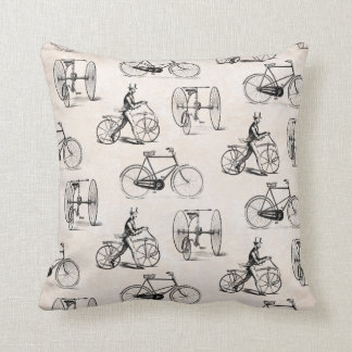Vintage Bikes och trehjulingar Elegant Retro Bike Kudde