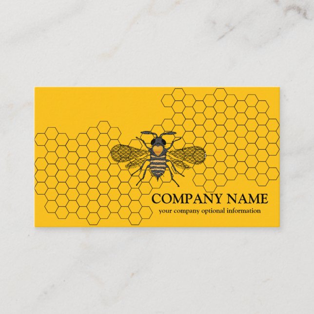Vintage Bikupa Bee Biskötare Honey Apiarist Visitkort (Framsida)