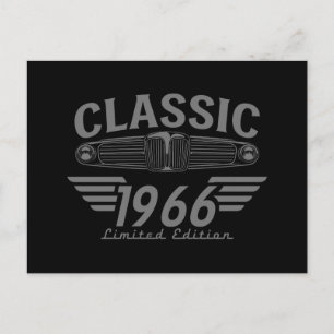 Vintage Bil Älskare 1966 Tillverkad 1966 60-årsdag Vykort