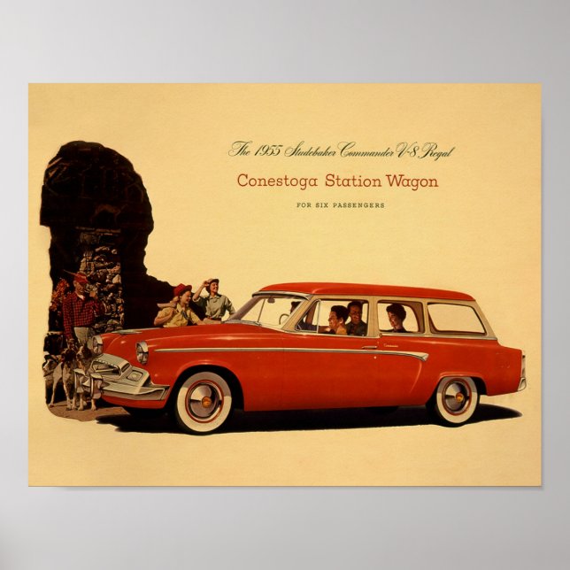 Vintage bil Annons Poster (Framsidan)