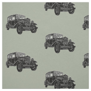 Vintage bil Art Fabric Tyg