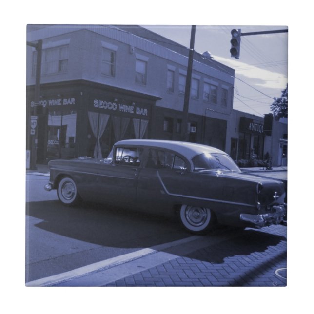 Vintage bil Art Tile Kakelplatta (Framsidan)