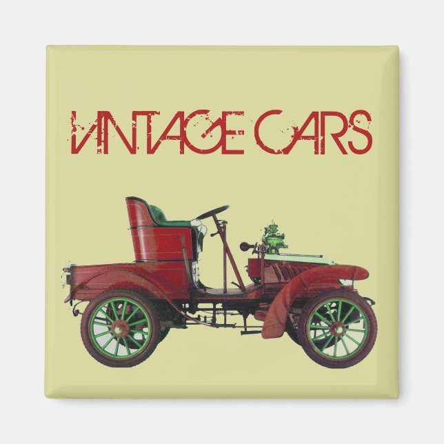 VINTAGE BIL AUTORATION AUTOMOTIVE Grönt Red Magnet (Framsidan)