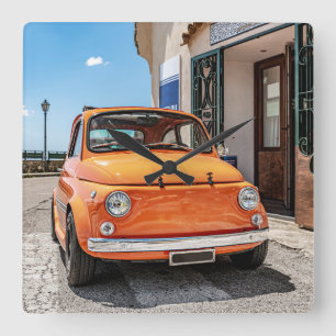 Vintage bil av Italien. Fyrkantig Klocka