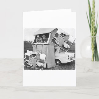 Vintage bil Camping Caravan Kort