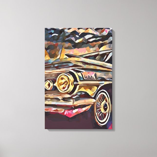 Vintage bil canvastryck (Framsida)