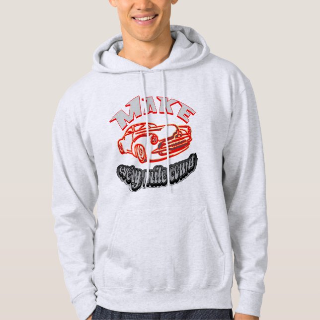 vintage bil citattecken hoodie (Framsida)