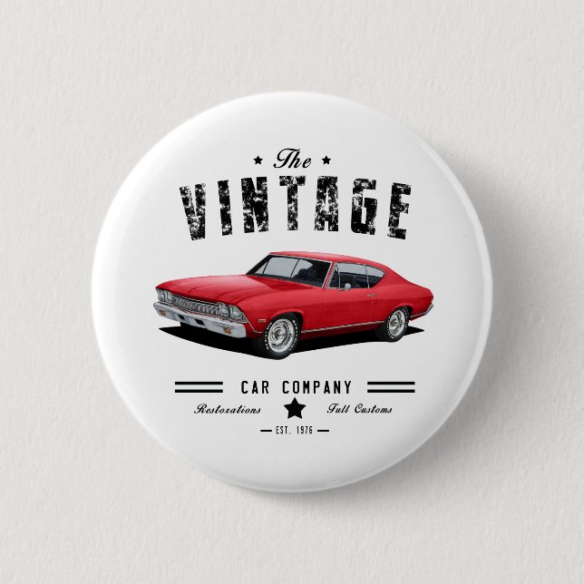 vintage bil co chevelle knapp (Framsida)