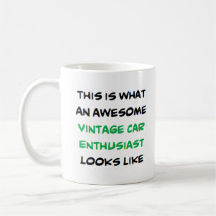vintage bil entusiast, fantastisk kaffemugg