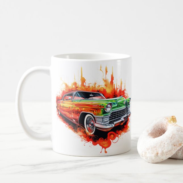 Vintage Bil Kaffemugg (Med munk)