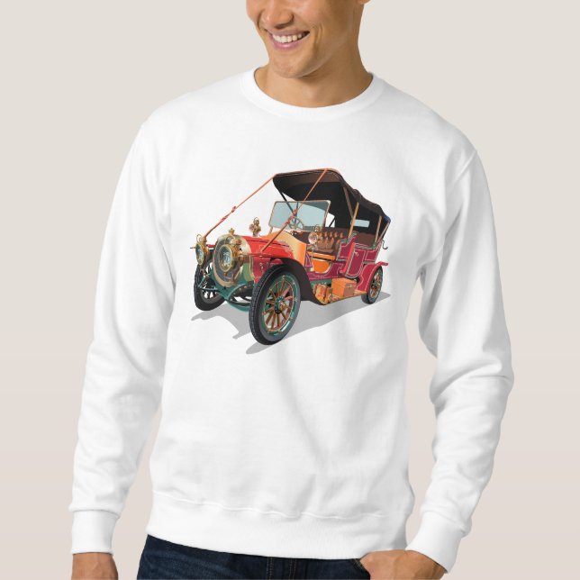 Vintage bil lång ärmad tröja (Framsida)