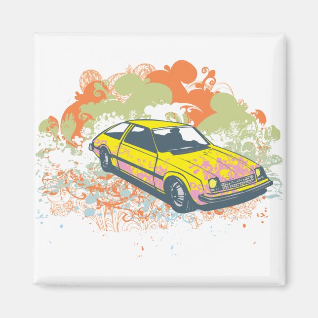 Vintage bil magnet (Framsidan)