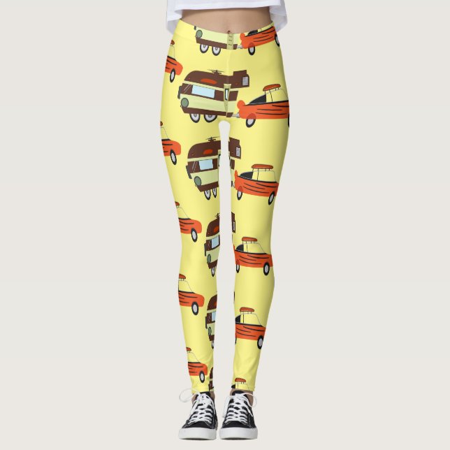 Vintage bil och Camper Thunder_Cove Leggings (Framsida)