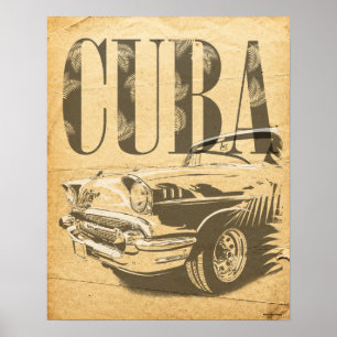 Vintage bil poster