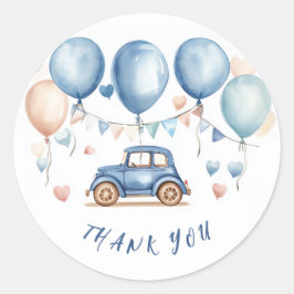 Vintage bil Sticker Runt Klistermärke