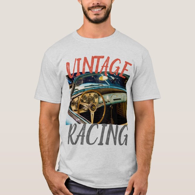 Vintage bil Tävla #8 T Shirt (Framsida)