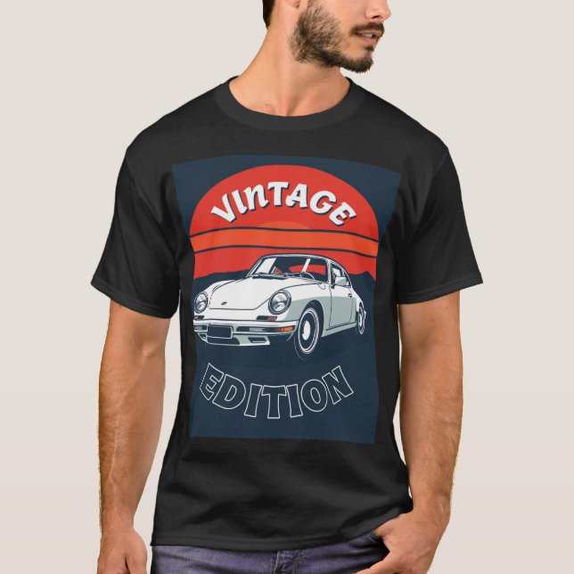 Vintage bil utgåva t shirt (Framsida)