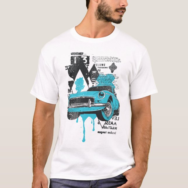 Vintage bil Vibes T-Shirt (Framsida)