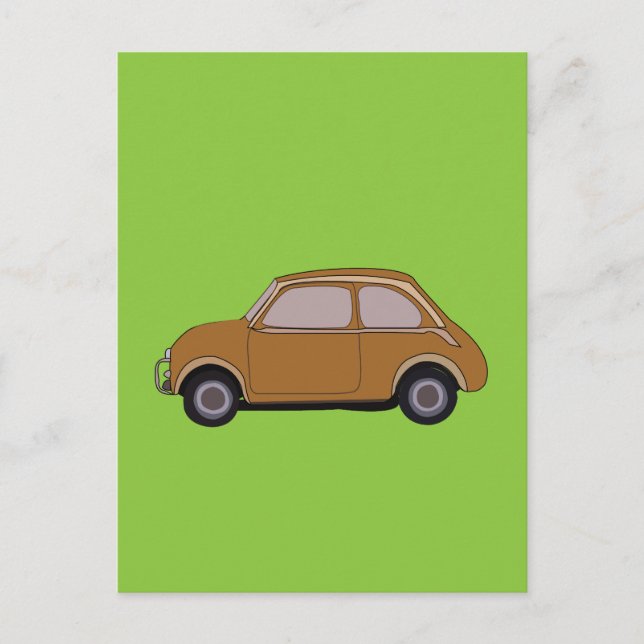 Vintage bil vykort (Framsida)