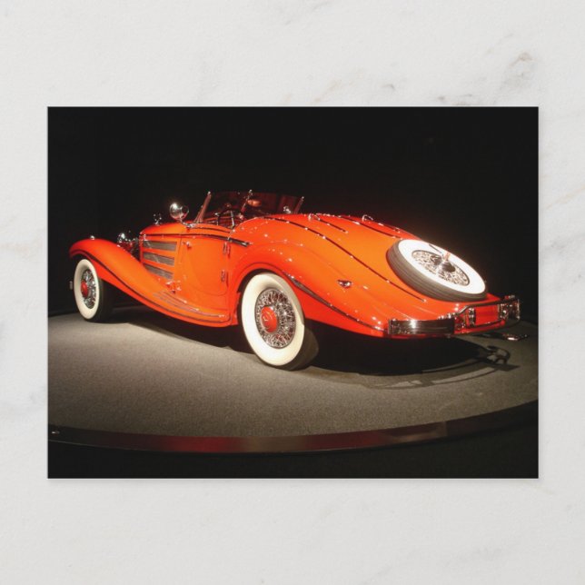 vintage bil vykort (Framsida)