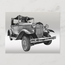 Vintage bil vykort