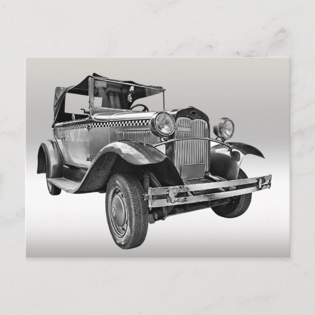 Vintage bil vykort (Framsida)