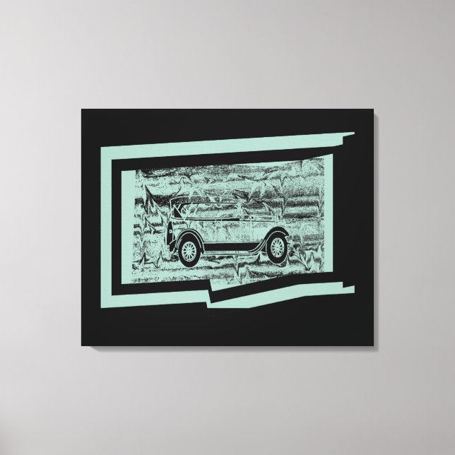 Vintage bil Wrapped Canvas (Framsida)