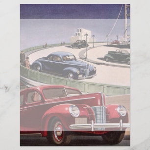 Vintage bilar, Classic Sedans Road Resa på Freeway
