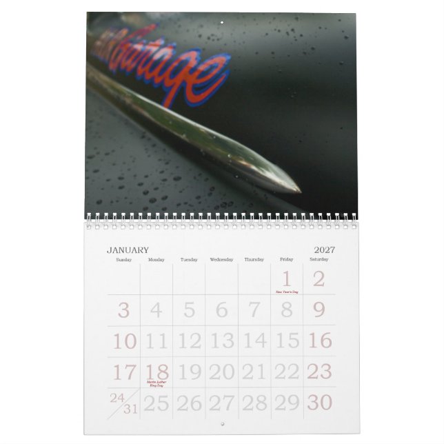 Vintage bilar kalender (Jan 2027)